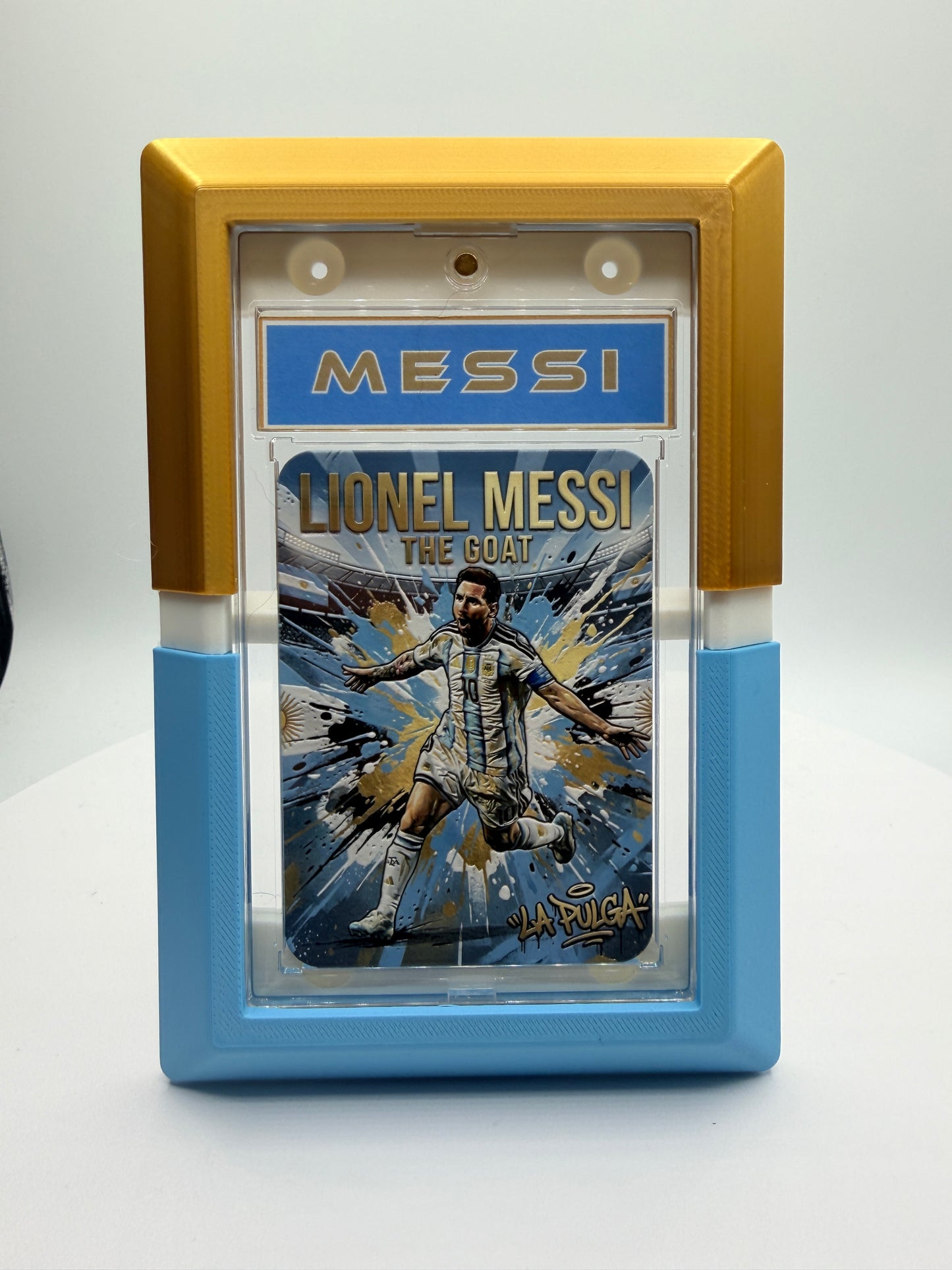 Lionel Messi “The GOAT” Minted Metal Card Display
