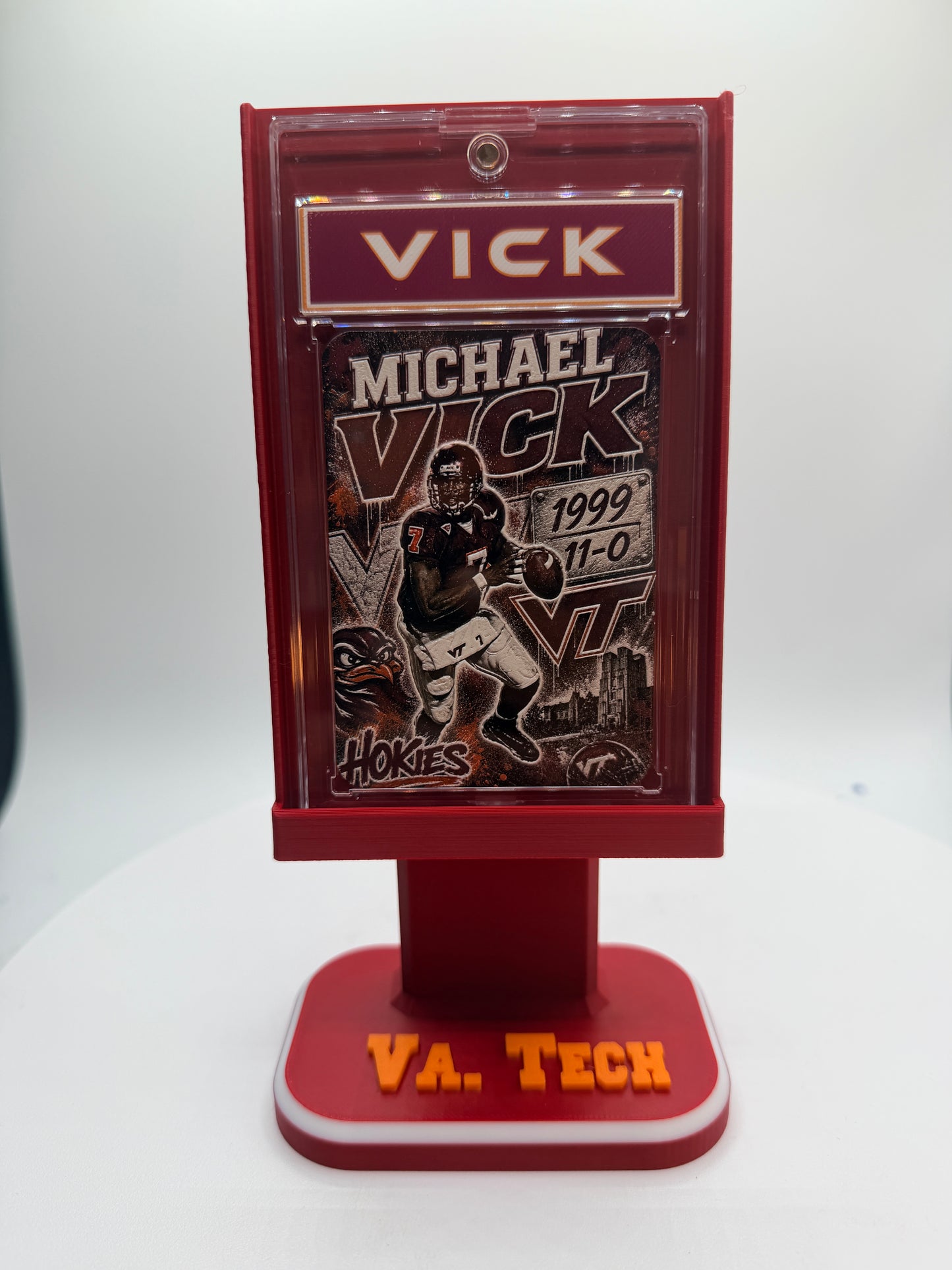 Michael Vick “Redshirt Freshman” Minted Metal Card Display Stand