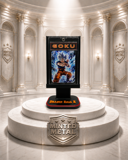 Goku “Ultra Instinct” Minted Metal Card Display Stand