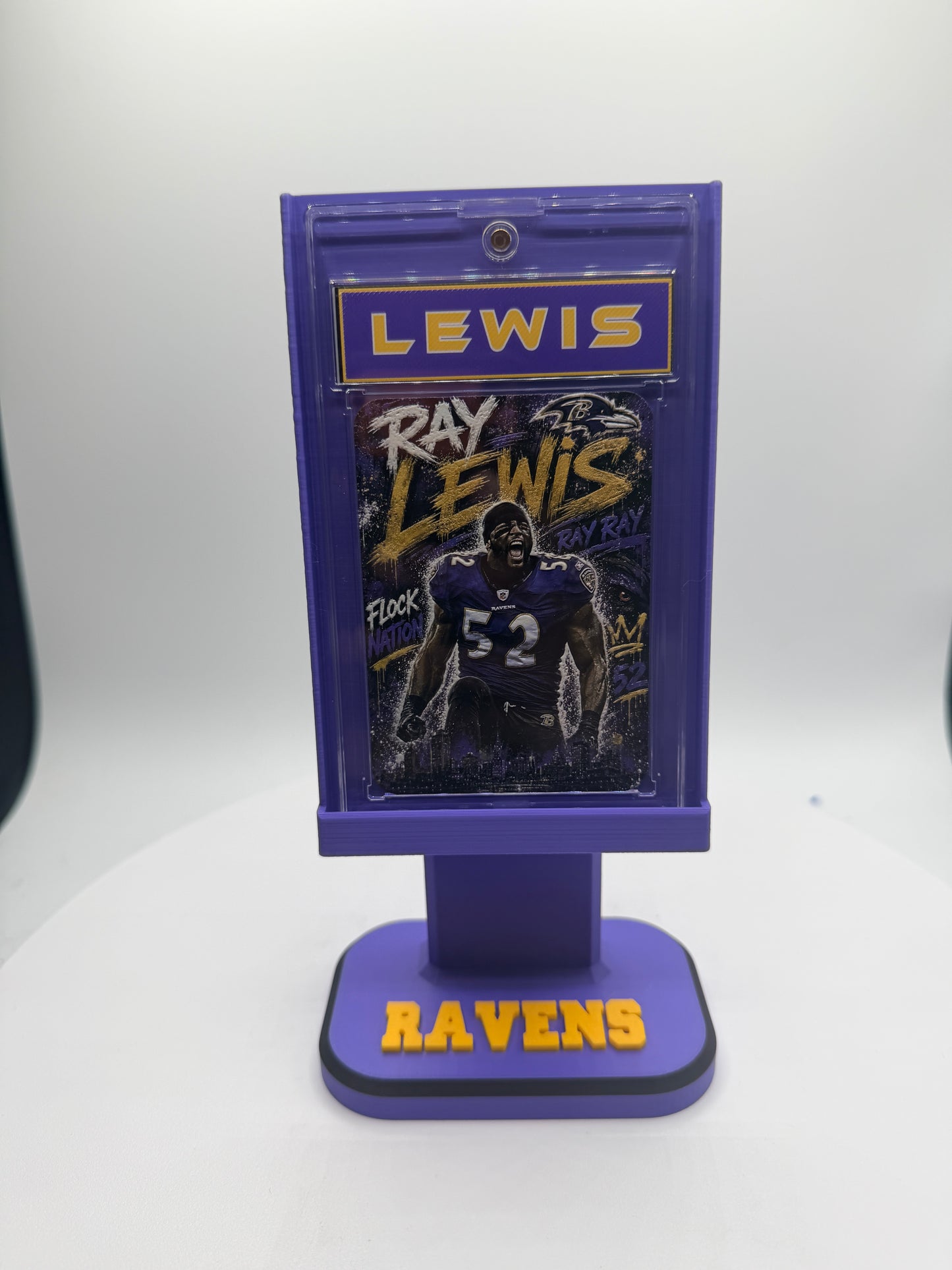 Ray Lewis “Flock Nation” Minted Metal Card Display Stand