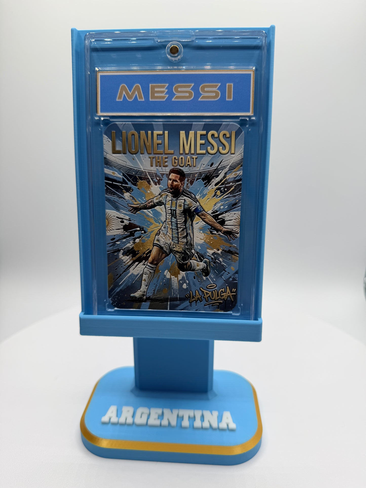 Lionel Messi “The GOAT” Minted Metal Card Display