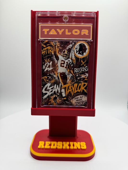 Sean Taylor “Always Remembered” Minted Metal Card Display Stand