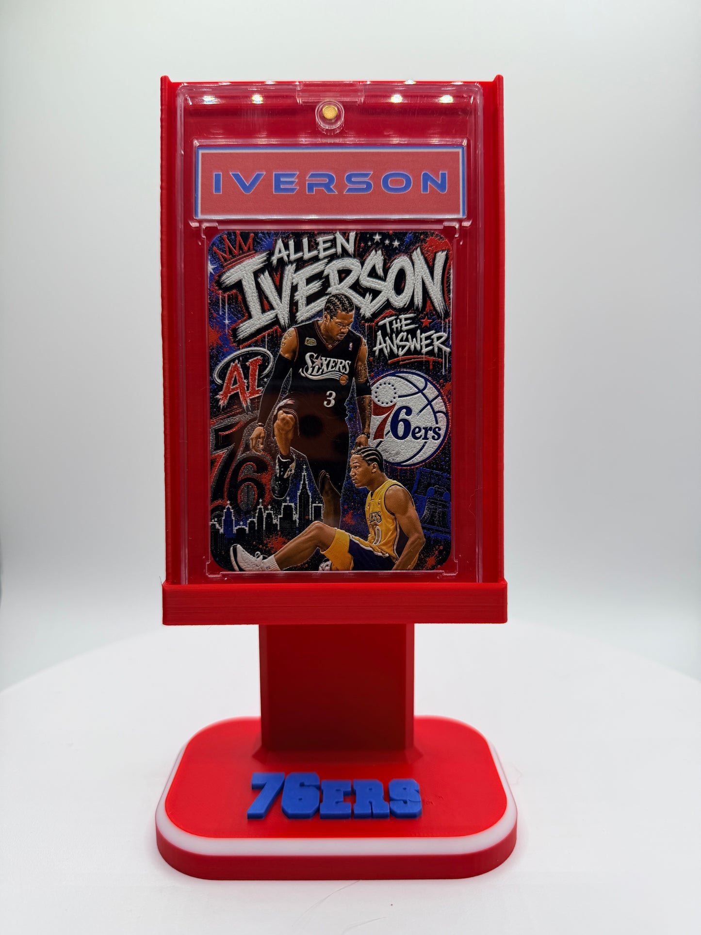 Allen Iverson “The Step Over” Minted Metal Card Display Stand