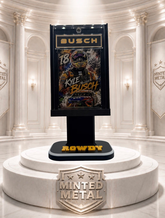 Kyle Busch Minted Metal Card Display Stand