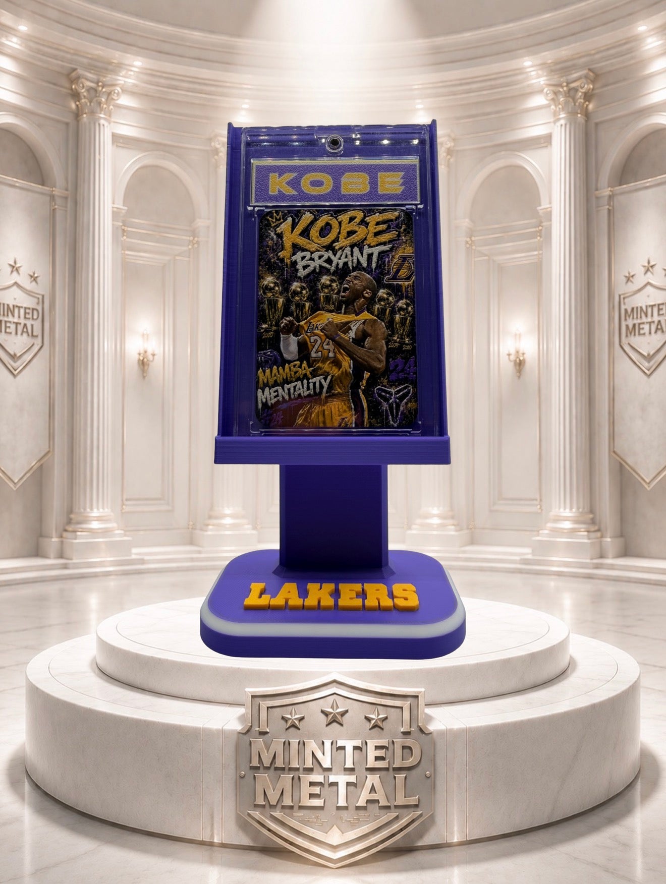 Kobe Bryant”Legacy” Minted Metal Card Display Stand