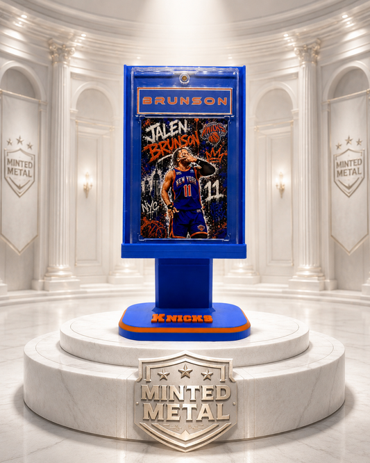Jalen Brunson “The Celebration” - Minted Metal Display