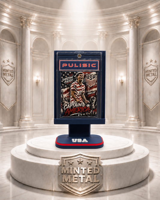 Christian Pulisic “Captain America” Minted Metal Card Display Stand
