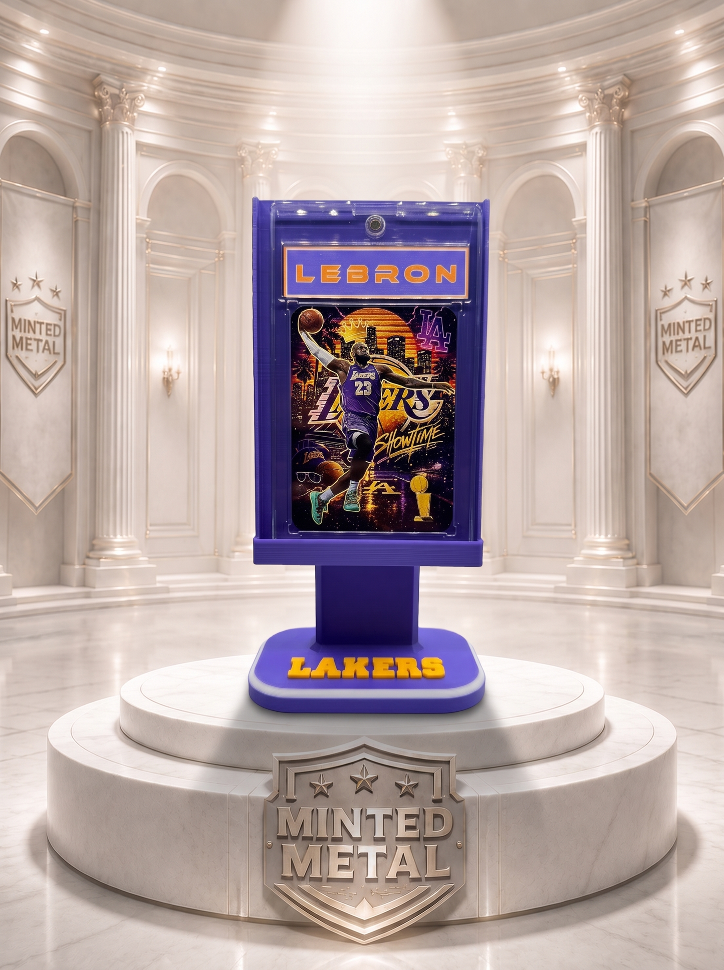 LeBron James “LA Bron” Minted Metal Card Display Stand