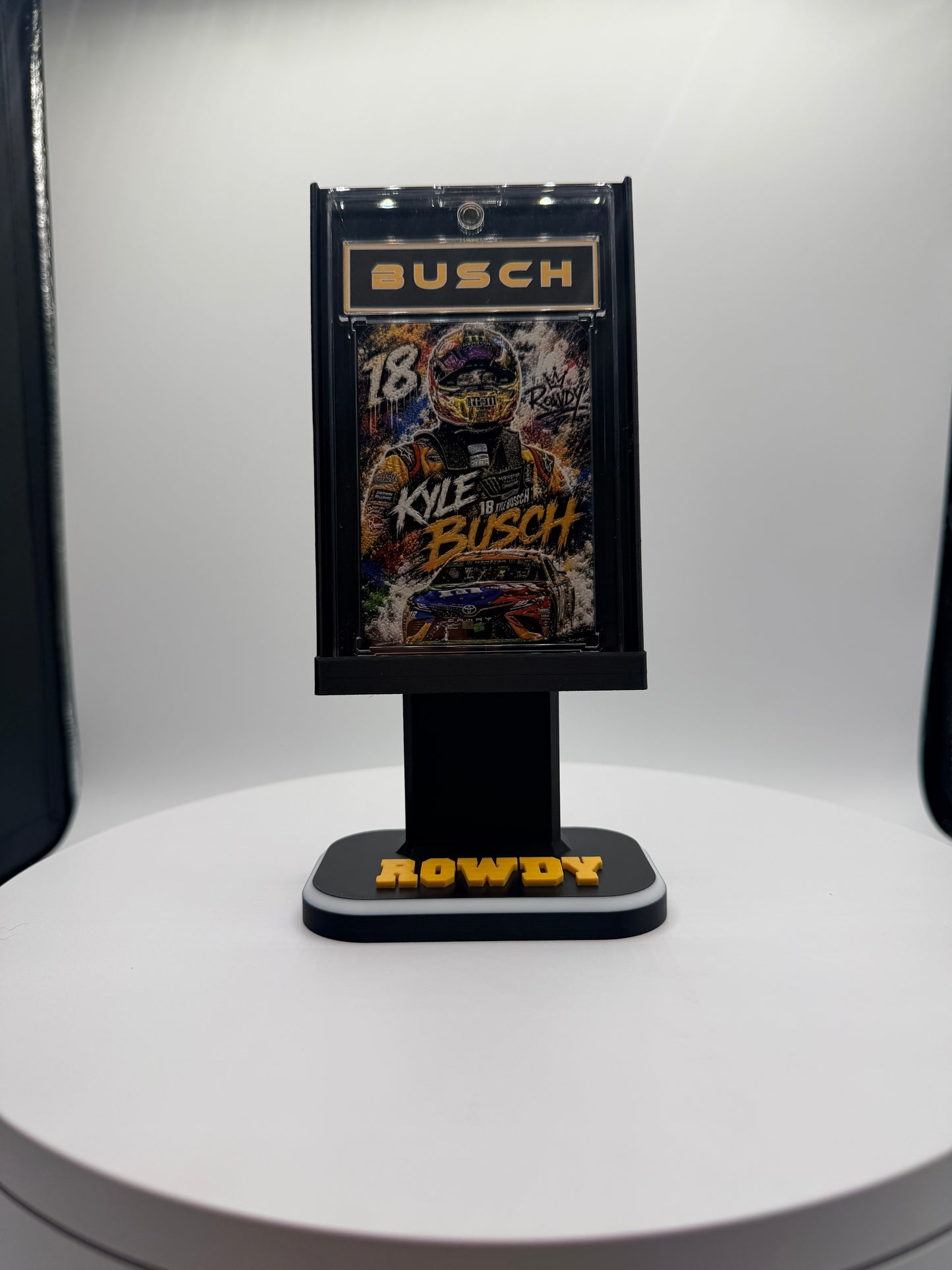 Kyle Busch Minted Metal Card Display Stand
