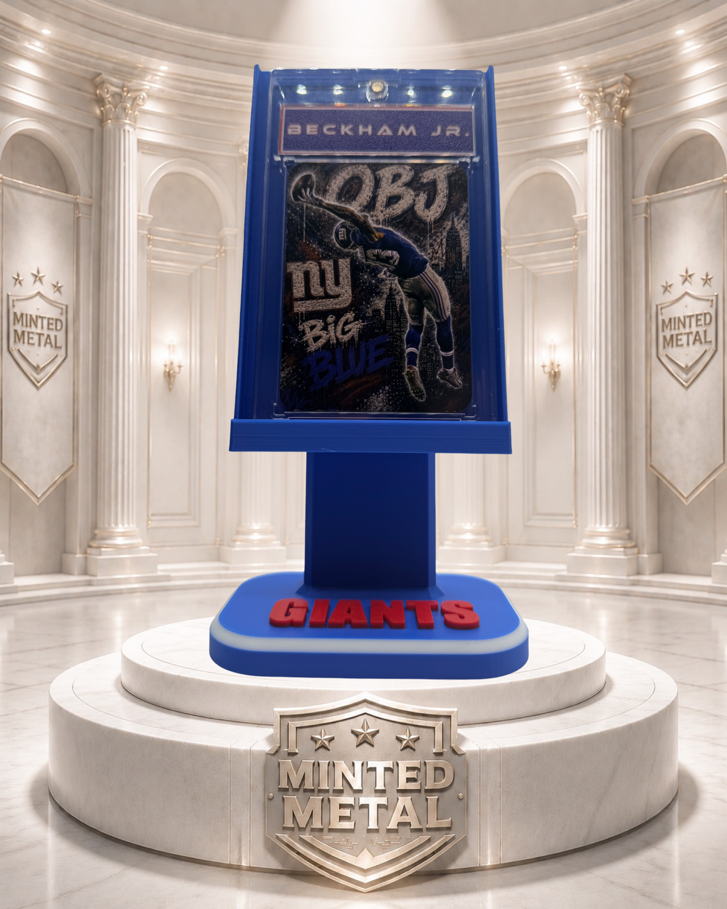 Odell Beckham Jr. “One Hand Snag” Minted Metal Card Display
